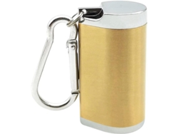 Miniportátil Cenicero de acero inoxidable con mosquetón hermético para fumar al aire libre y para viajar.