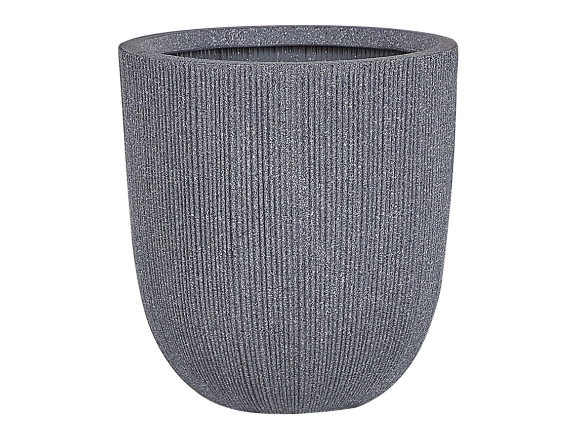 Maceta pequeña BELIANI Chios de Poliresina Gris 31x31x33
