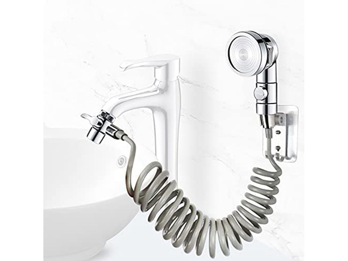 2026altiro-conjunto De Ducha Para Lavabo Con Manguera Telescópica De 2 M, 3 Modos, Práctico Para Lavar El Cabello Y Limpiar (plateado)