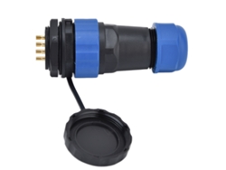 Omni-conector Impermeable Ip68 Socket De Aviación 380v 10a Tuerca Posterior Para Cable Sp2810