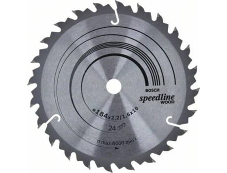 Disco de Sierra Circular BOSCH Speedline Madera 184x16x2.2 mm - 24