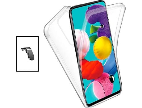 Kit Carcasa 3x1 360° Impact Protection + Soporte Magnético L Safe Driving Coche para Samsung Galaxy S20 FE 2022 PHONECARE Transparente Blanco