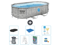 Bestway Piscina Bestway Power Steel Oval - 427x250x100 Cm - 8-peças S568