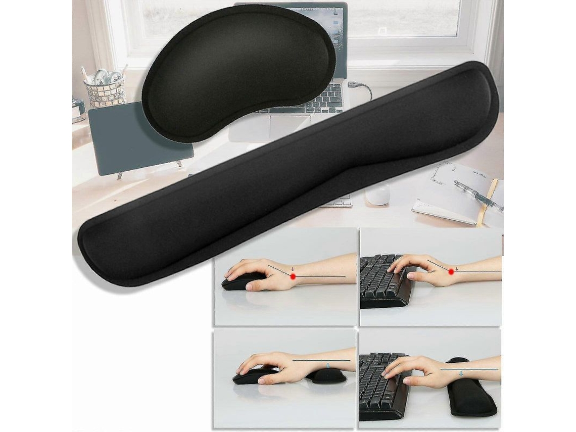 Reposamuñecas Para Teclado Y Ratón Con Espuma Viscoelástica Para Ordenador Y Portátil.