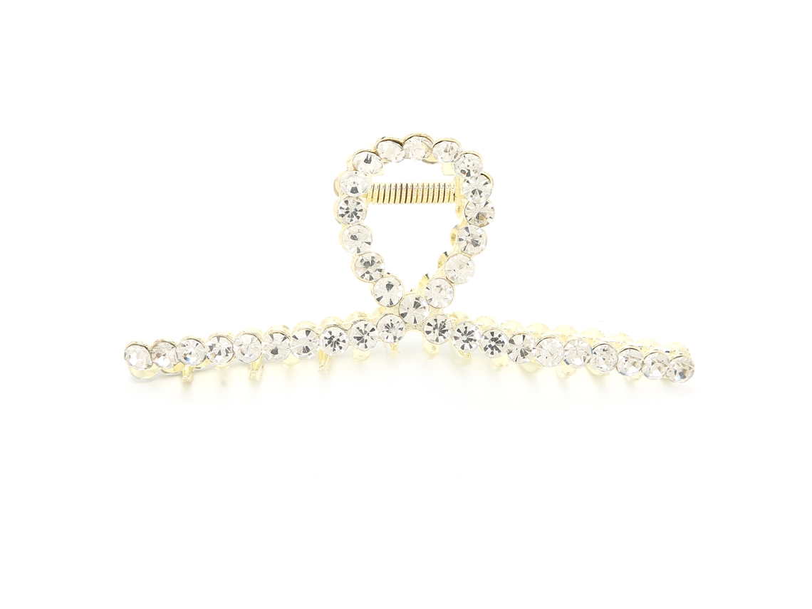 Grampo De Cabelo Com Pérola Artificial Clamp De Metal Antiderrapante Acessório Decorativo Com Strass