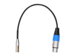 Cable De Audio De 3 Pines Mini Xlr Macho A Xlr Hembra Con Conector De Zinc Y Doble Blindaje, 30 Cm