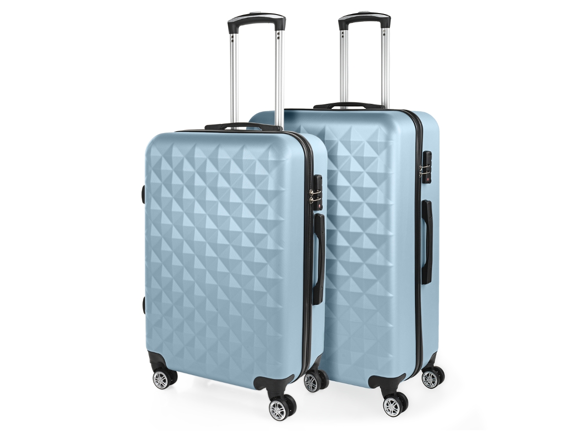 Juego De Maletas Rígidas Abs ITACA Diamond azul claro (49,5X77,5X27 Cm - 91L)