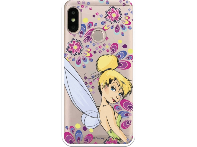 Carcasa Xiaomi Mi A2 Lite DISNEY Campanilla Flores Multicolor