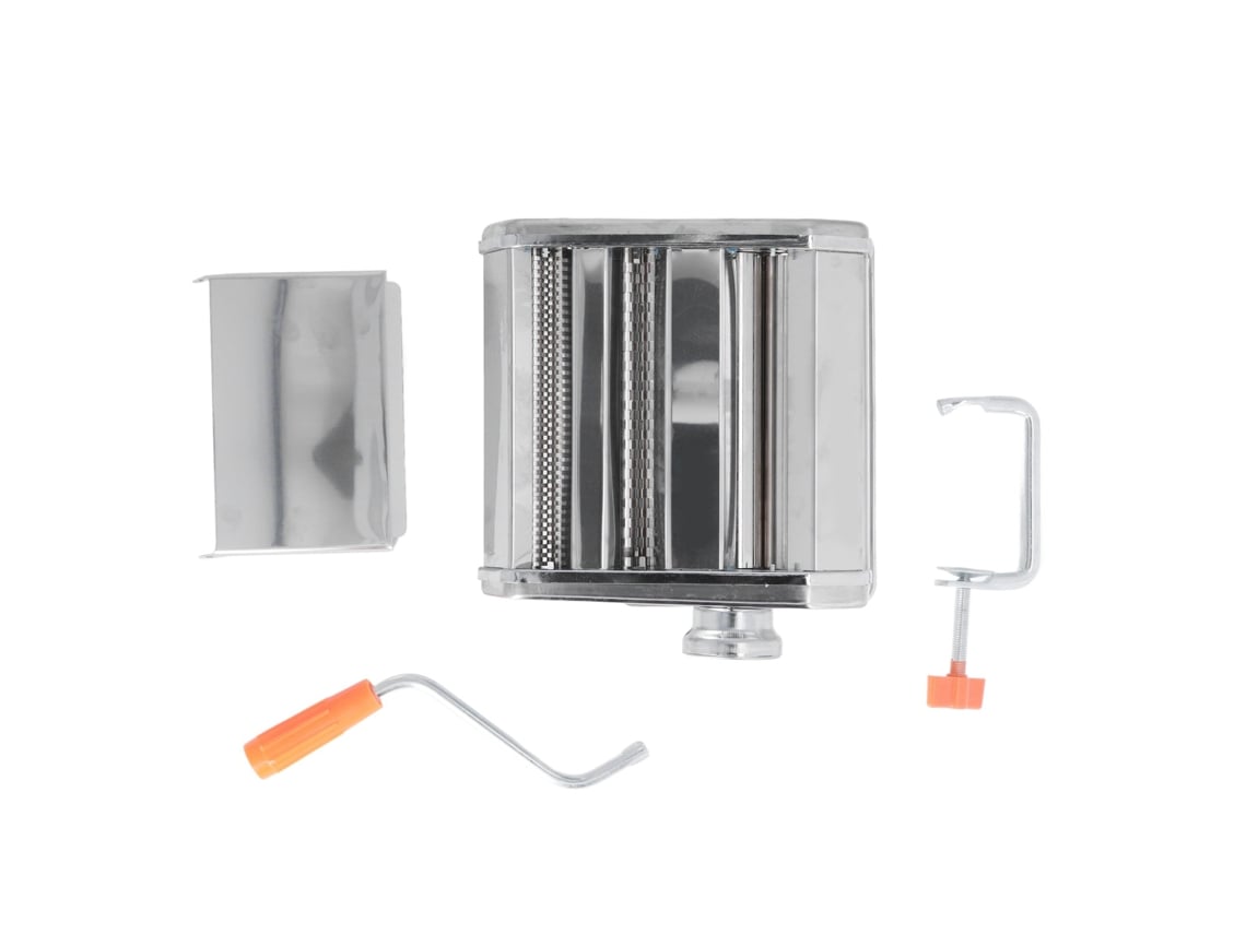Máquina Manual De Acero Inoxidable Para Hacer Pasta Con 2 Cuchillas Para Lasaña, Espaguetis Y Pasta.