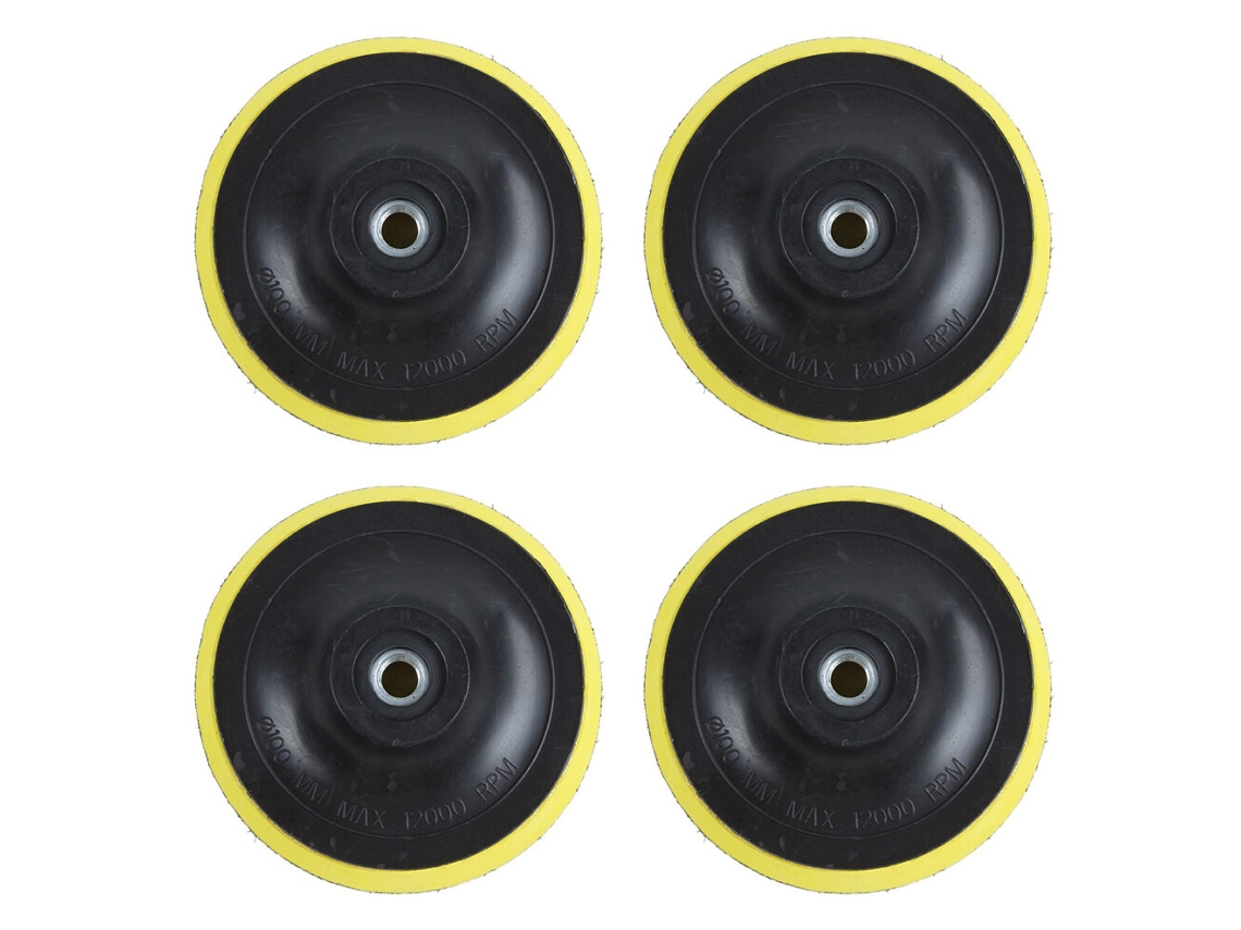 Almohadilla De Soporte Con Cierre De Velcro Para Lijado Y Pulido De Amoladora Angular 4x, 4 Pulgadas De Diámetro.