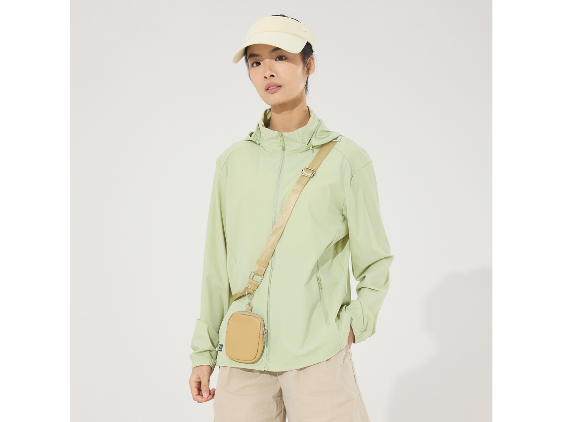 Camiseta de manga larga para mujer Yuysan con protección solar, de secado rápido, con protección UV y sombrero desmontable.