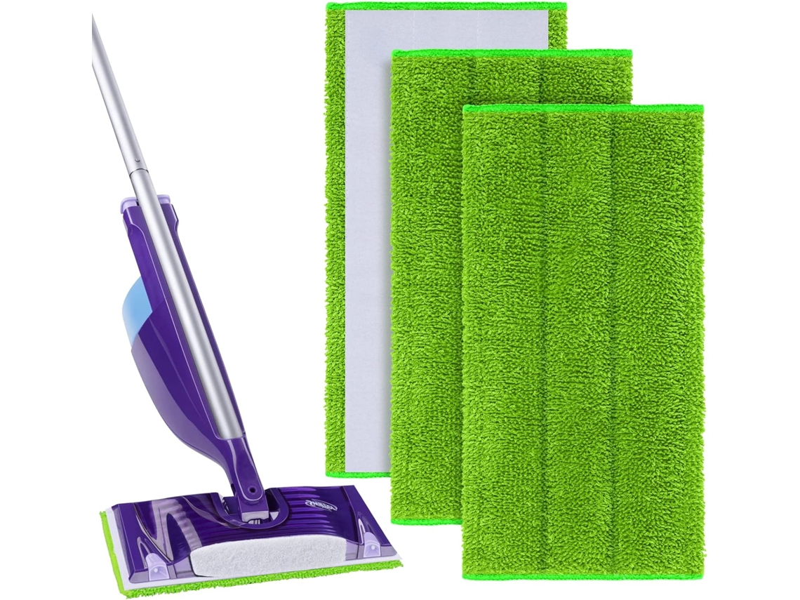 3 Paños De Microfibra Lavables Reutilizables Para Esfregão Spray Limpieza Pisos