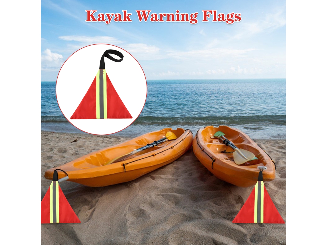 4 Bandeiras Reflexivas De Segurança Para Kayak Canoa Sup Com Correia De Nylon