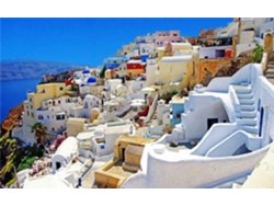 Rompecabezas Para Adultos De 1000 Piezas Con El Horizonte De Santorini, Póster Brillante, Foto De La Isla Griega (blanco)