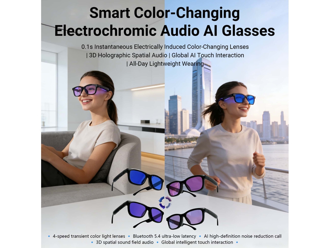 Gafas Eléctricas Decoloradas Ai Audio Intelligentes