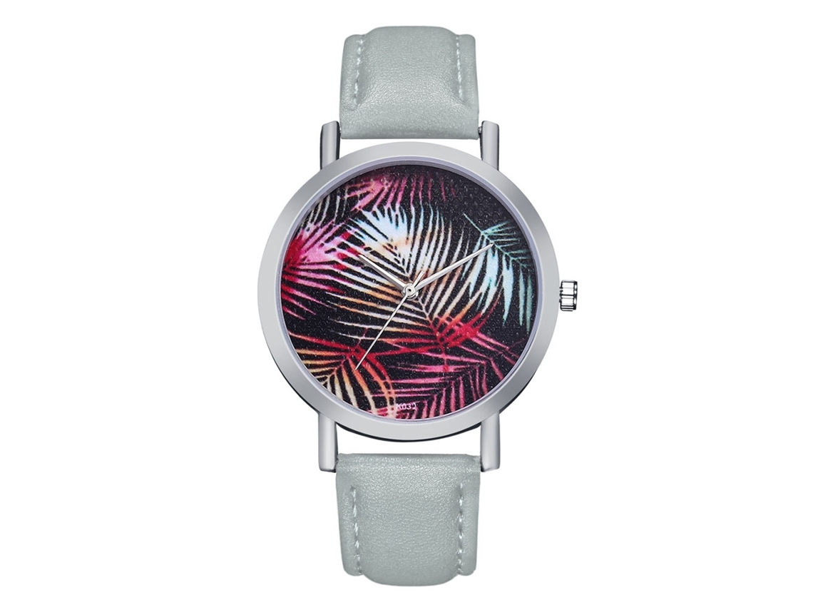 Reloj De Pulsera Mujer De Aleación Con Dial Redondo Analógico De Cuarzo Gris