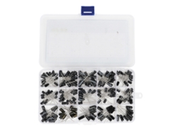 Kit De 200 Condensadores Electrolíticos De Aluminio En Línea, 15 Valores, 0,1-220 Μf, Con Estuche De Almacenamiento.