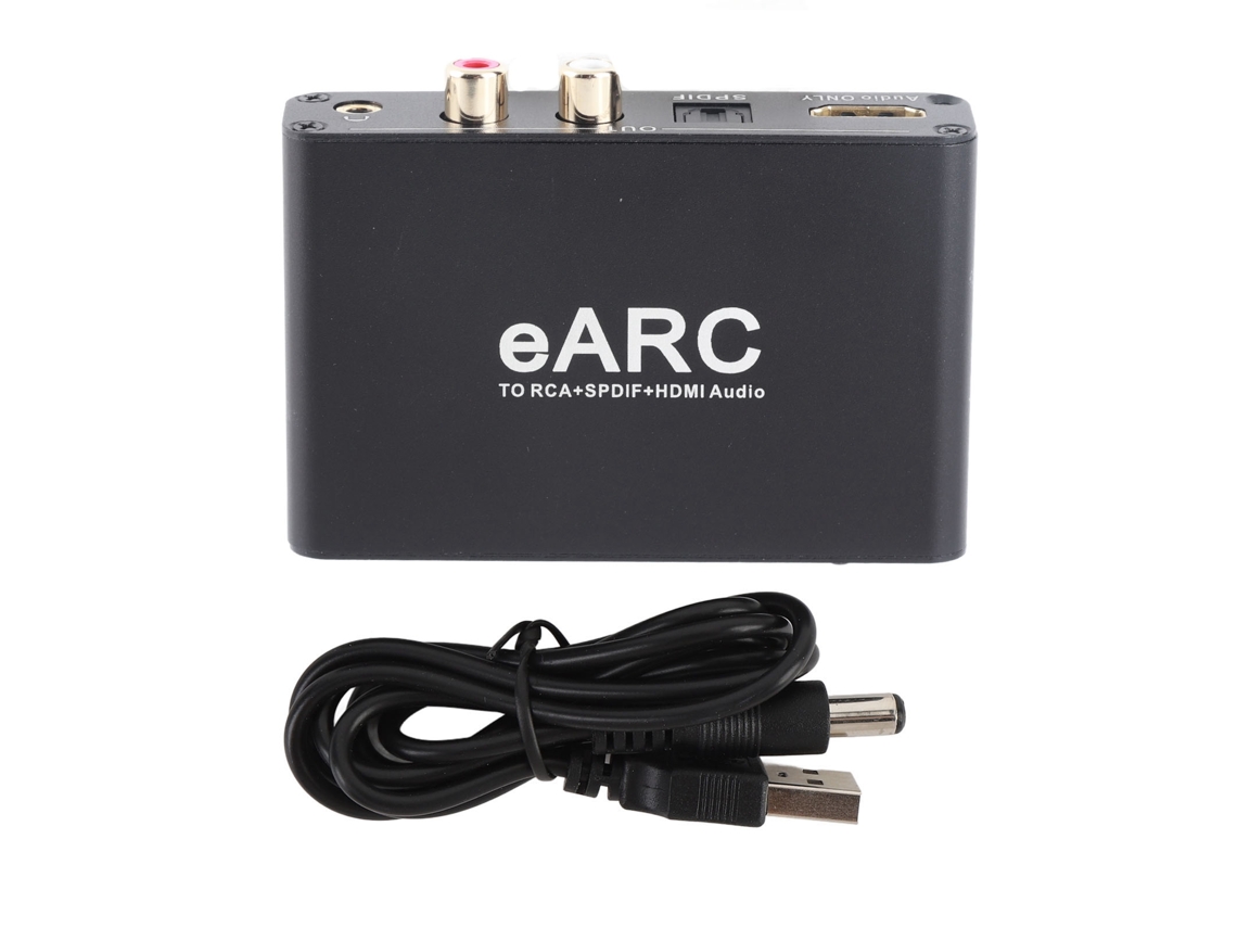 Extractor De Sonido Earc Arc Con Salidas Hdmi, Óptica Y De 3,5 Mm, Adaptador Hdtv Y Amplificador De Altavoces.