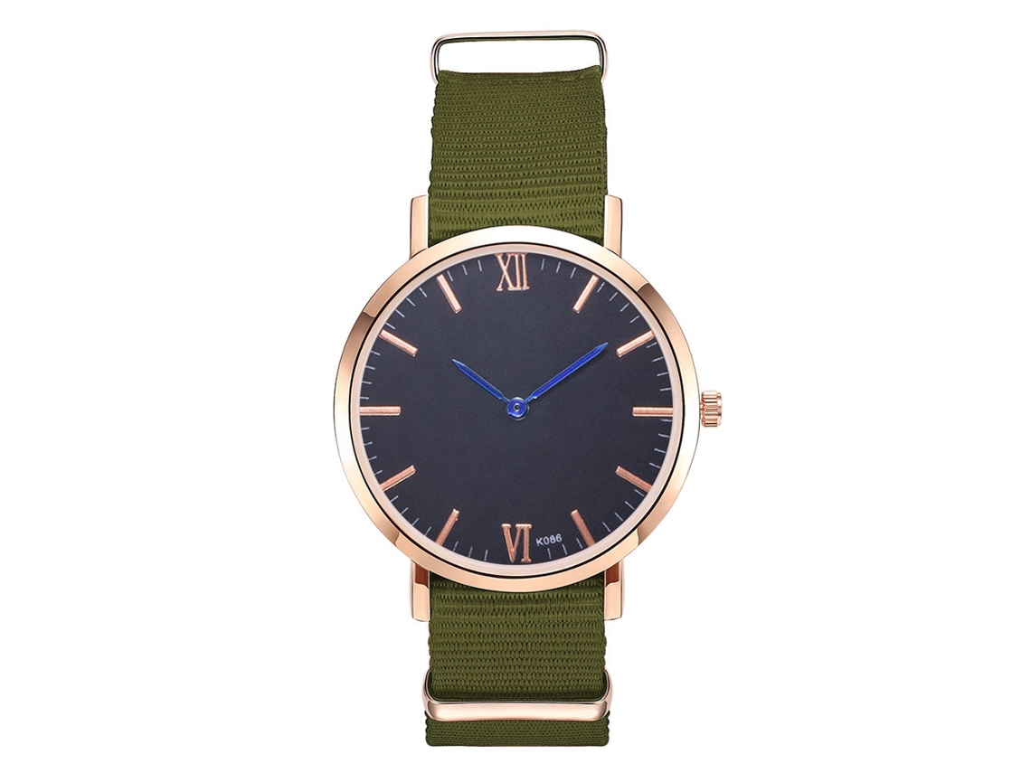 Reloj De Pulsera De Cuarzo Para Hombre Zhoulianfa Con Correa De Nailon (verde)