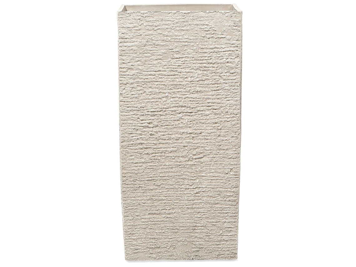 Vaso Beliani Tenno De Fibra De Argila Creme 40x40x81