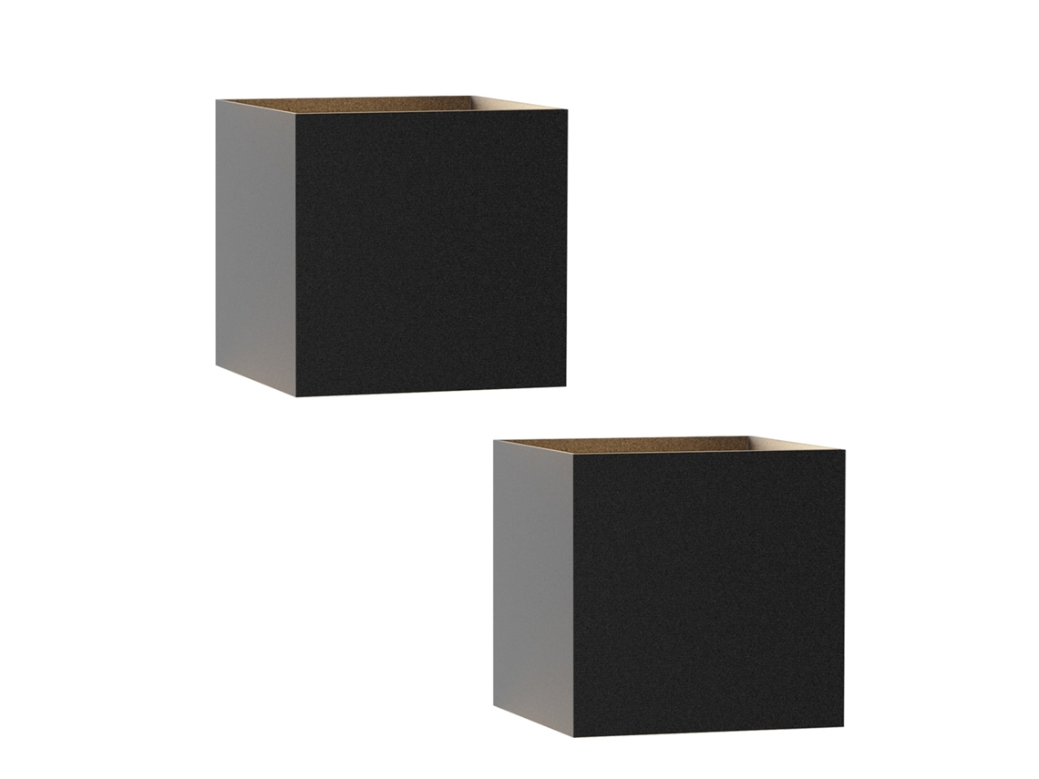 Juego de 2 apliques LED para exteriores, apliques para exteriores, iluminación interior empotrada para exteriores, negro moderno, Ip65 NETTLIFE