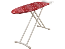 Tabla de planchar en color rojo con flores blancas | Medida plegada: 161 cm x 44,5 cm x 10 cm