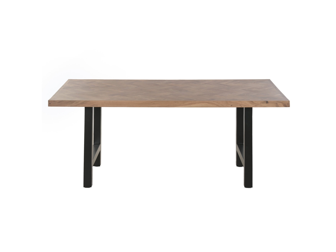 Mesa Comedor Acacia Metal Marron 180x90x76cm
