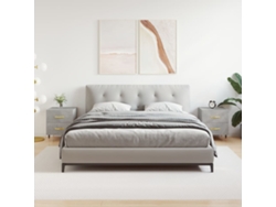 Mesitas de Noche 2Pzs Derivados de Madera Gris Cemento