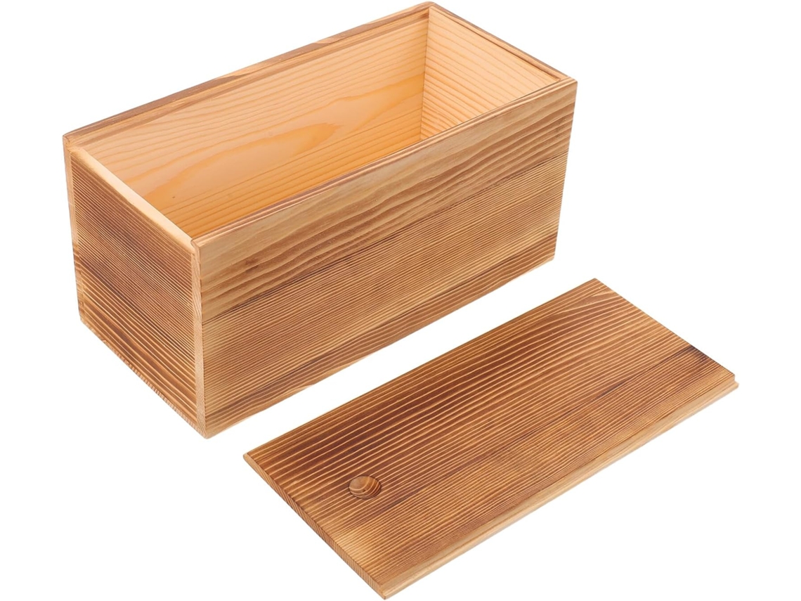 Nuobesty Caja De Madera Vintage Con Tapa Deslizante, Estilo Rústico Retro, Protección Para
