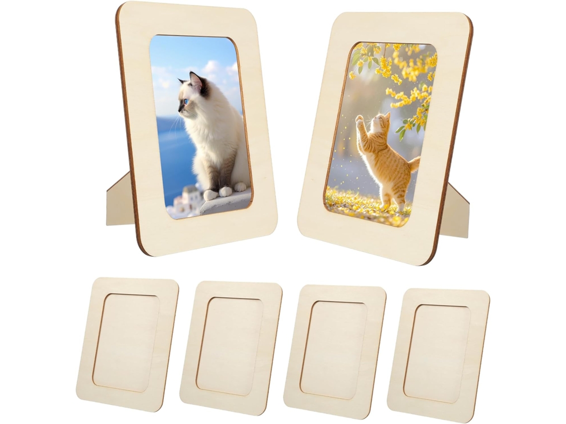 Juego 6 Marcos Fotos Rectangulares Tarjetas Pintura Manualidades Proyectos Bricolaje
