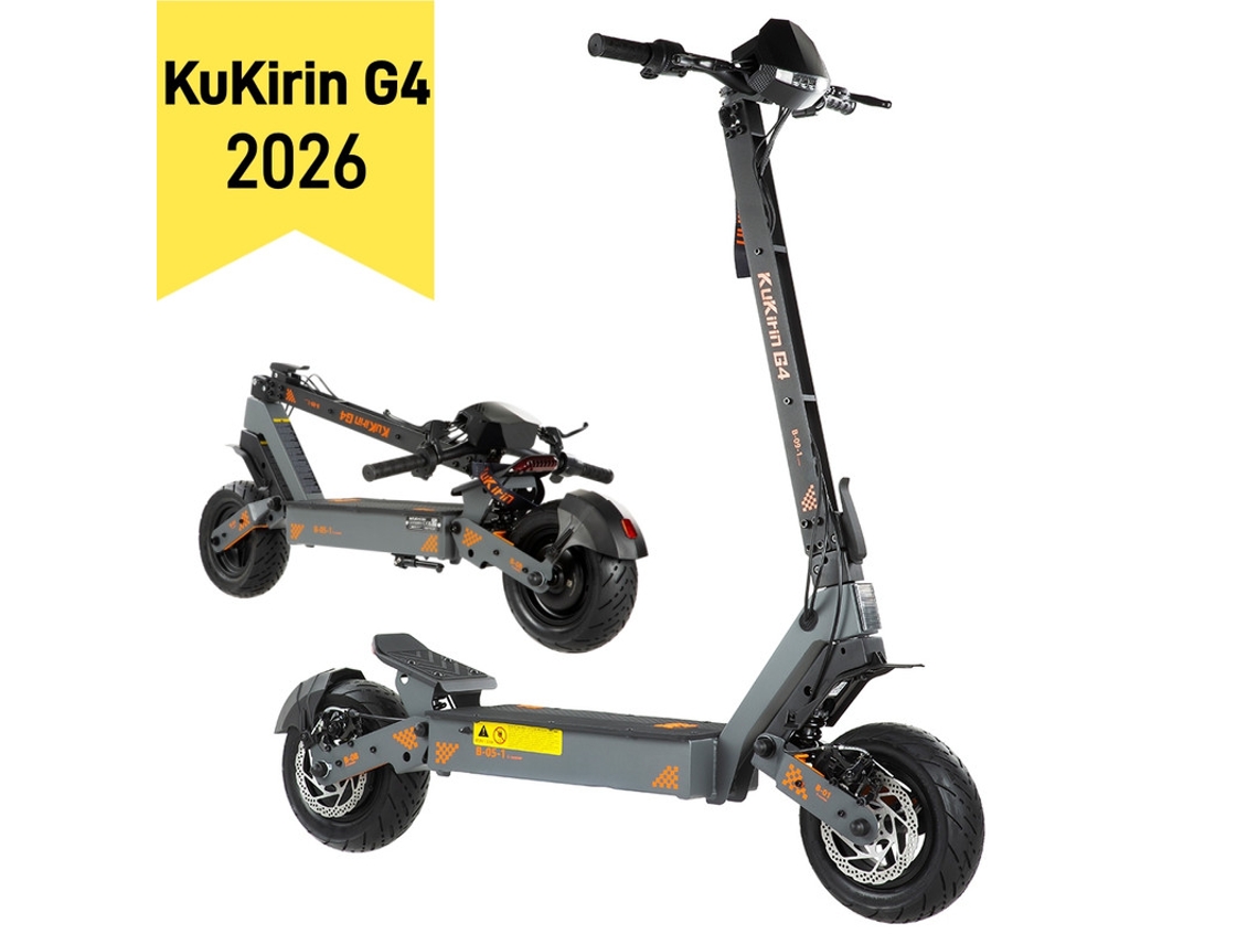 Patinete Eléctrico Kukirin G4 2026 - 2000w De Potencia Autonomía Hasta 75km Amortiguador De 4 Brazos Ruedas De 11" Frenos De Disco