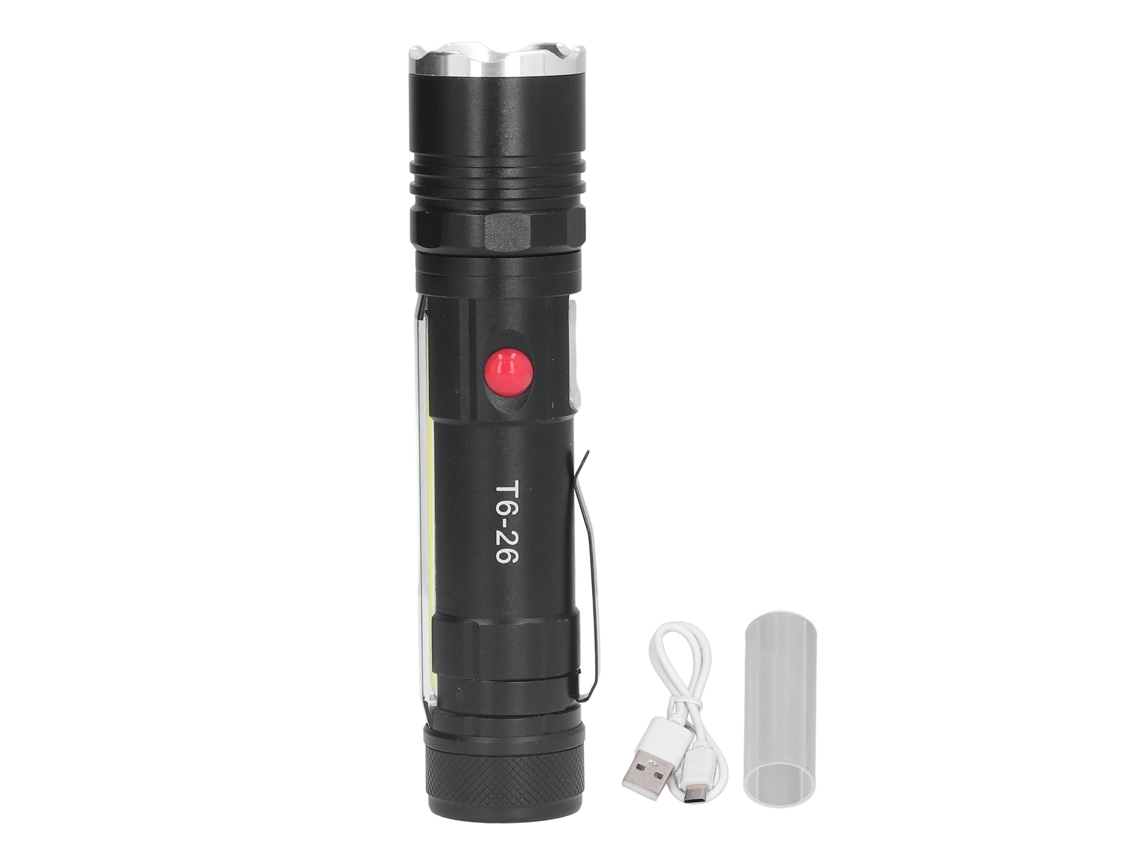 2026-linterna Led Pequeña Recargable Usb Impermeable Ajustable De Zoom Con 4 Modos Y Luz Lateral Cob Magnética Para Camping Y Reparaciones