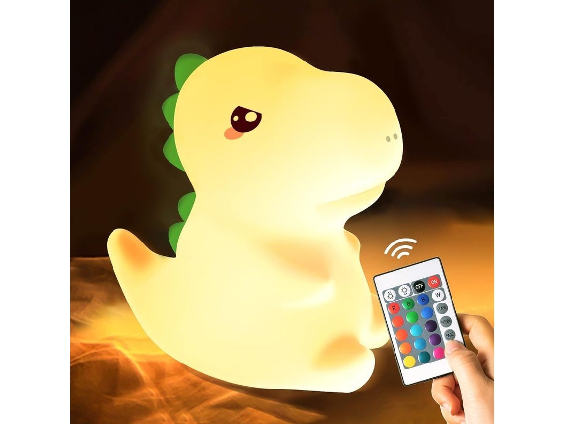 Luz Nocturna Infantil Con Un Bonito Diseño De Dinosaurio, Ideal Para La Habitación De Los Niños, Portátil Con Batería Recargable, Color B - Helado.