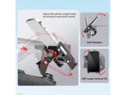 Soporte Ajustable De Aleación De Aluminio Para Teléfono Móvil Con Rotación De 360 Grados, Compatible Con Bicicletas De Montaña Y De Carretera.