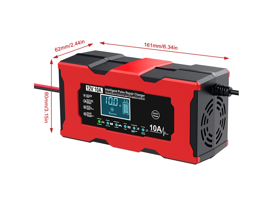 Cargador De Baterías Para Automóviles Inliligenli De 12 V Y 10 A