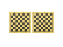 Tablero De Ajedrez De Madera De Doble Cara Con Accesorios Para Damas Y Backgammon, Doble, 2 Piezas.