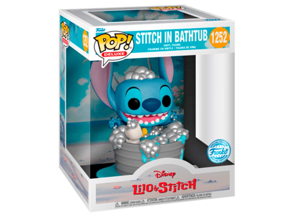 Figura Pop Deluxe Disney Lilo Stitch - Stitch en el baño Exclusivo B.active
