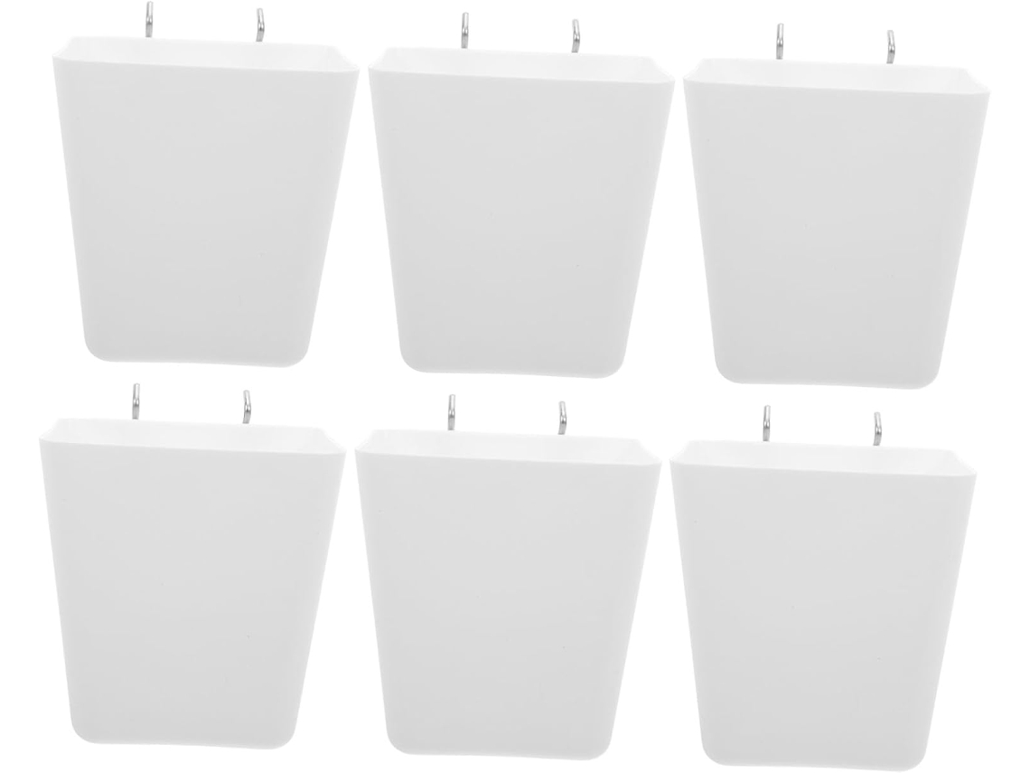 Organizador Tablero Perforado Blanco 6 Ganchos Acero