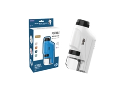 Microscopio portátil para niños, con zoom de 60x a 120x, un regalo ideal para niños y niñas. Blanco. Siurn