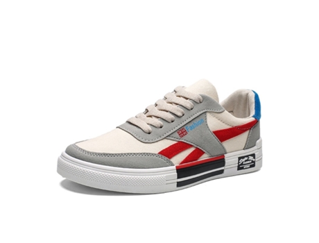 Zapatillas para Hombre SLOWMOOSE lona vulcanizados con Cordones Rojo (39)