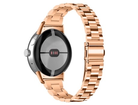 Correa de acero inoxidable 3 cuentas para Google Pixel Watch - oro rosa