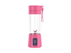 Exprimidor recargable pequeño para el hogar, mini exprimidor de vaso Mdug (rojo rosado)