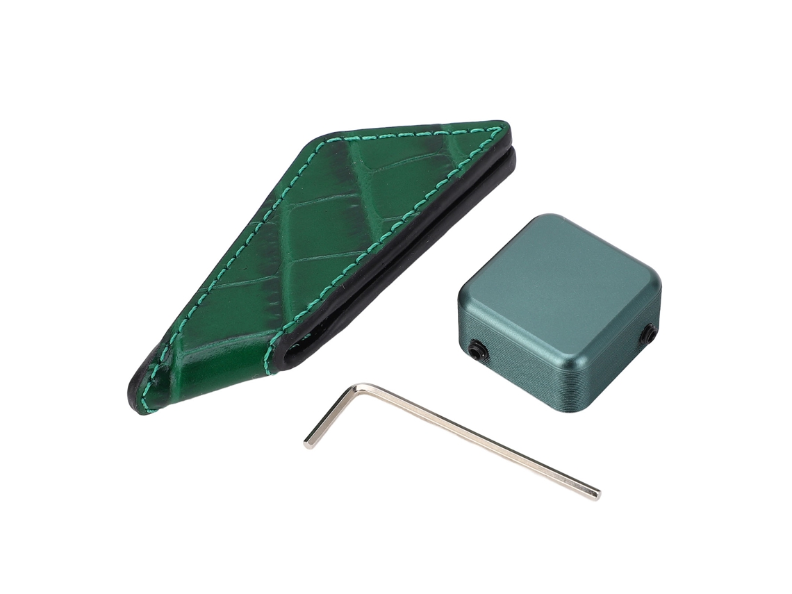 Vlrla-2026porta Tiza Billar Magnético Clip Portátil Con Clip De Cinturón Funda Tiza Palo Billar Verde Oscuro