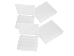 TRUYUETY Caja Almacenamiento Bobinas Costura 4 uds 25/36 Divisiones Caja Plástico Transparente Accesorios Hogar