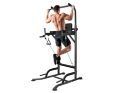 Torre De Musculación - Torre De Musculación Con Estación De Salto, Barra De Dominadas Y Cuerdas De Potencia BIGZZIA