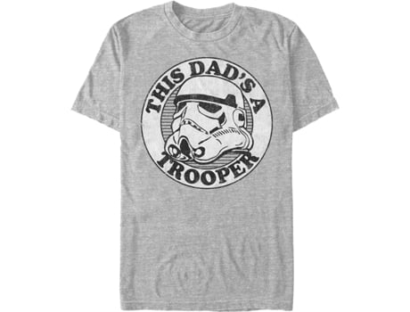 Camiseta Unisexo DEEPSTONE This Dad's A Trooper Star Wars brezo atlético (S)