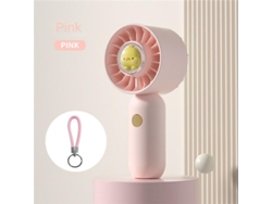 Mini ventilador de mano con forma de pato, 3 velocidades, batería recargable de 503 mAh, para refrescarte este verano. Mdug (rosa)