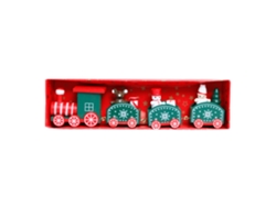 Tren Navideño de Madera con 3 Vagones, Decoración y Regalo NEVEANCE