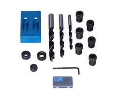 Kit De Plantilla De Perforación De 14 Piezas Con Localizador De Orificios Biselados De 15° Para Carpintería.