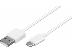 Cable USB GOOBAY (USB-C - USB-C - 50 cm - Blanco)